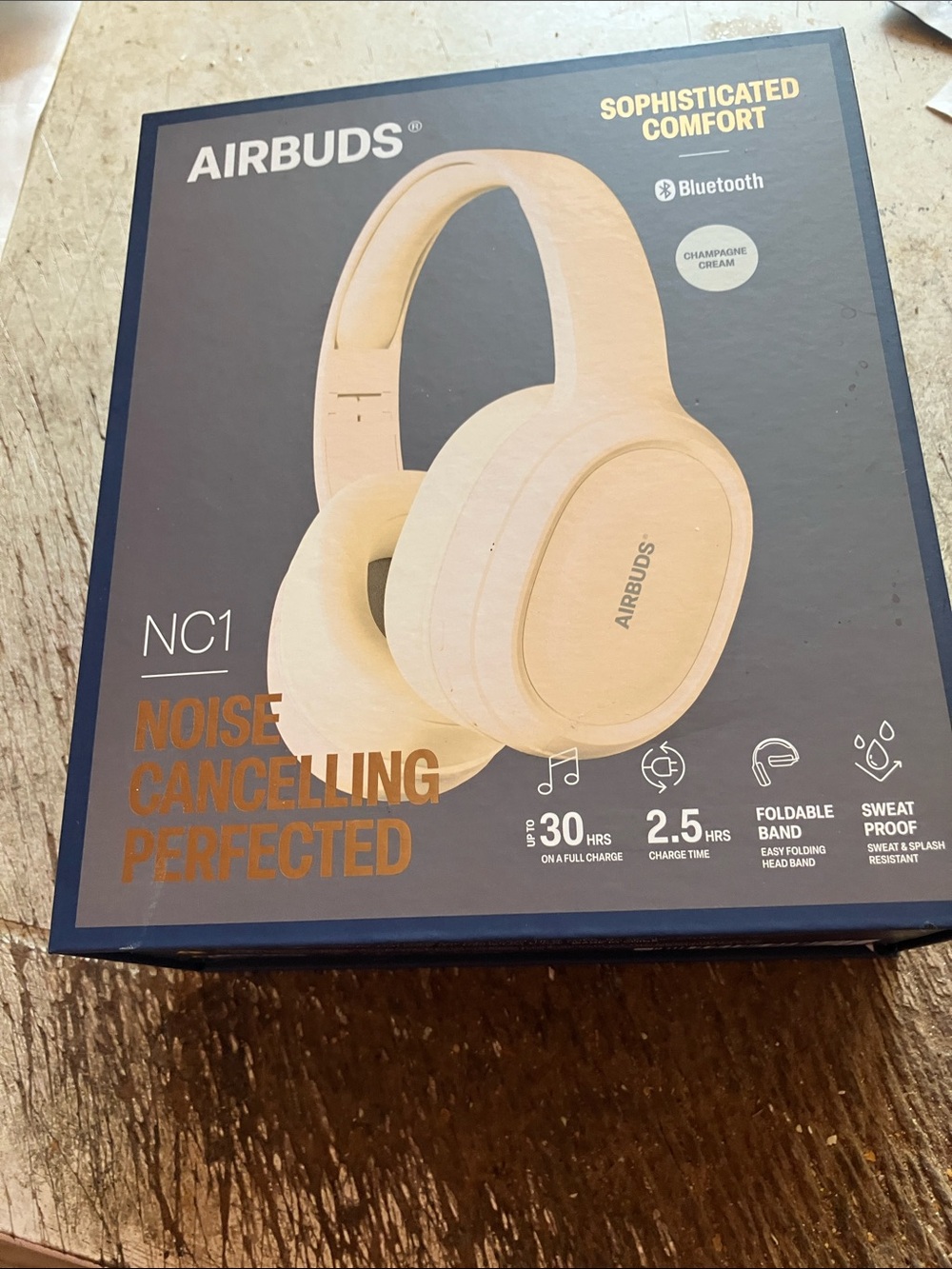 NC1 Noise Cancelling Wireless Headphones - Champagne Cream